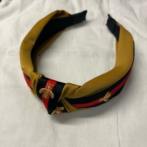 Bee print ribbon headband
